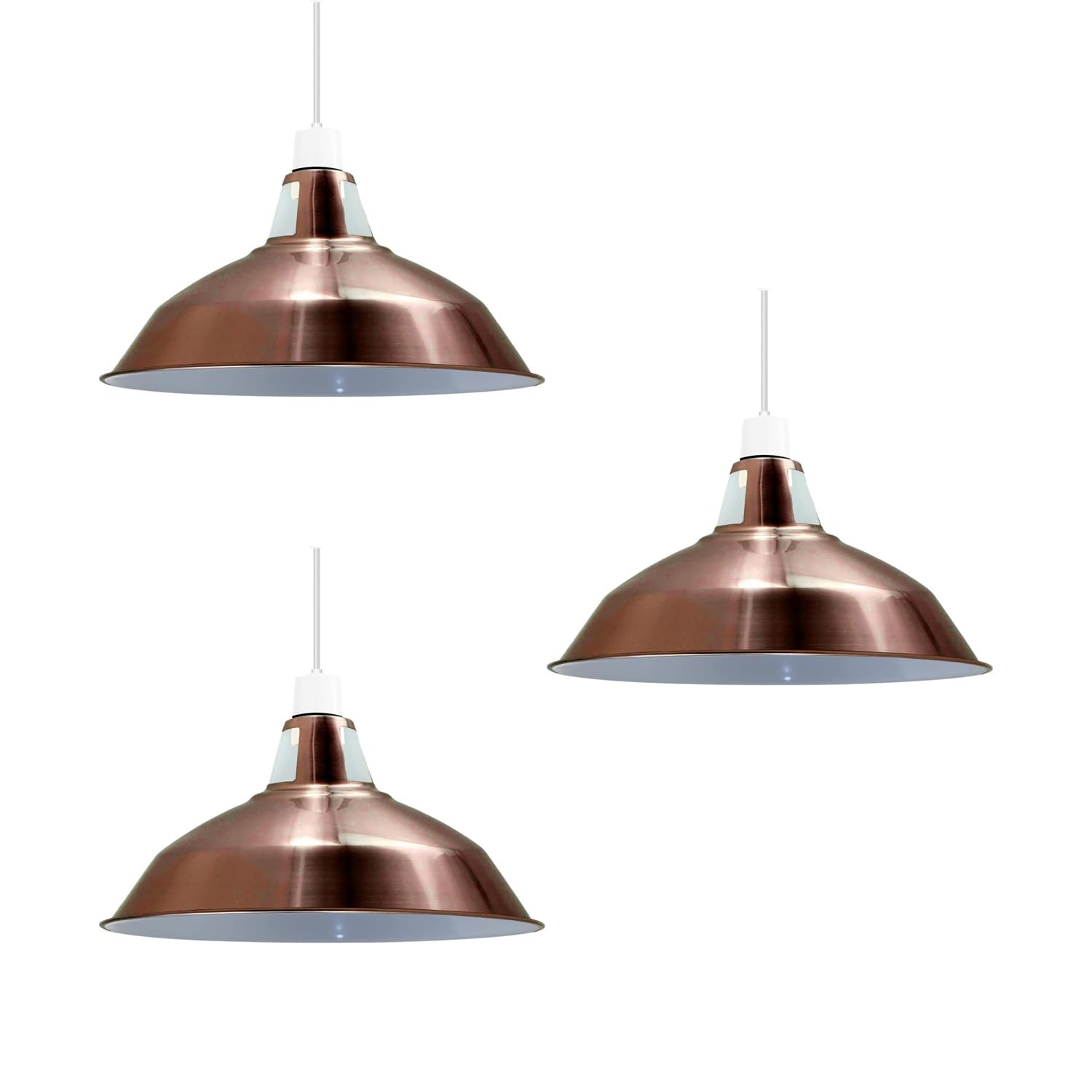 LEDSone Retro Metal Lamp Shades Living Room Ceiling Light Barn Shaped 30cm Easy fit Lampshades only for Pendant Lamp for Kitchen Living Room