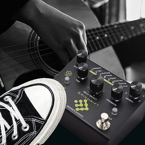 Jemora Pédale d’effet de guitare Retard numérique avec pédale de retard TAP Dual Footswitch Pédale de guitare avec sélection de retard à 8 modes pour guitare basse – SPINDRIFT - Les Beatles, Paul McCartney, John Lennon, RIngo Starr, George Harrison Jemora Pédale d'effet de guitare Retard numérique avec pédale de retard TAP Dual Footswitch Pédale de guitare avec sélection de retard à 8 modes pour guitare basse - SPINDRIFT – Image 3