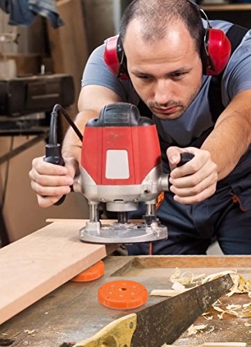 Slipstick CB700 Universal Bench Grippers with Non Slip Grip Surface for Woodworking, Painting, Leveling, Raising, and Supporting (Set of 8) 2-3/4” Round x ½” Tall-Orange, 8 Pack, 8 Count