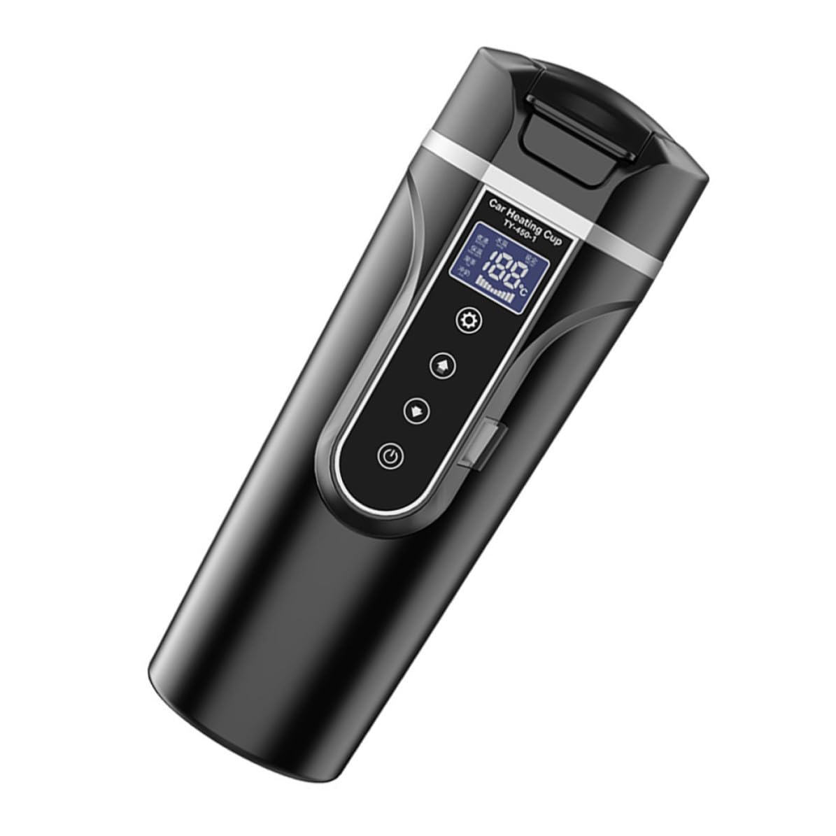 Ciieeo Autoheizungs Wasserbecher 450ml aus Edelstahl mit Schnellheizung