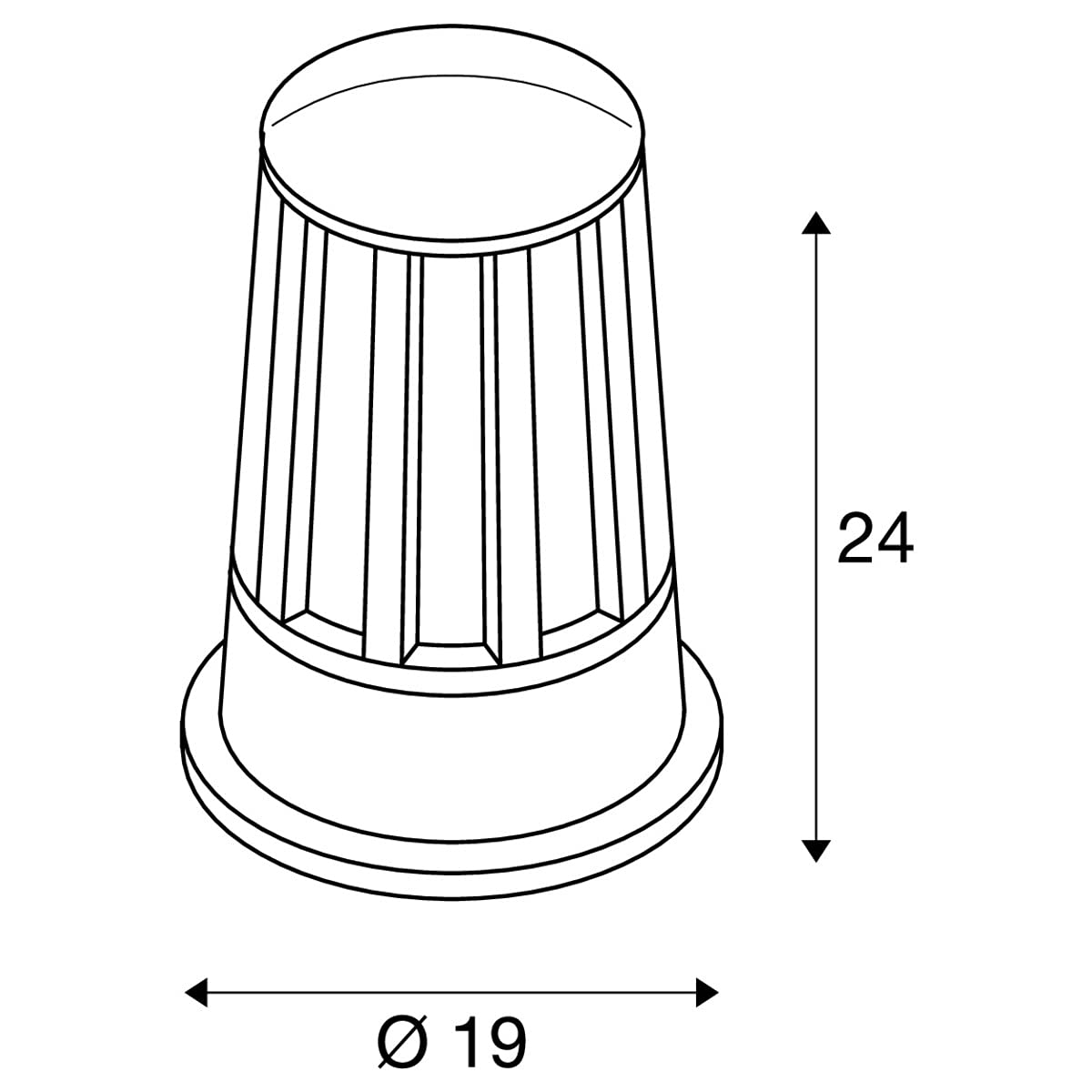 Lampa stojąca CONE SLV/oświetlenie zewnętrzne ścieżek, ścian, wejść, zewnętrzna lampa ogrodowa LED / E27, IP54, 100 W, kolor antracyt
