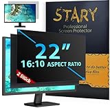 STARY 2 Stück Computer Bildschirm Blickschutzfilter für 22 Zoll Monitor 16:10 Seitenverhältnis, Anti-Blaulicht Displayschutz, 22 Inch Abnehmbare Privacy Screen Filter, Blendschutz Schutzfolie