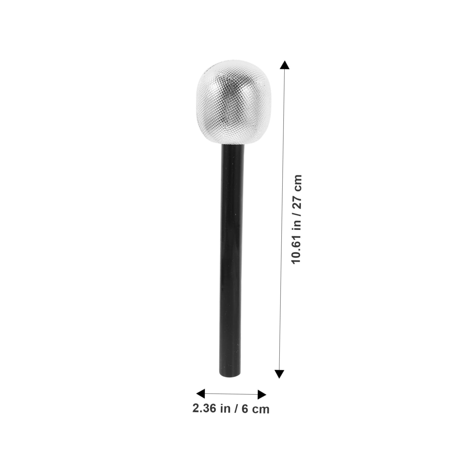 Toyvian Microfoni Giocattolo Set 12 Finti in Plastica Argento Design Realistico e Alta Resistenza per attività Festive e Spettacoli sul Palco