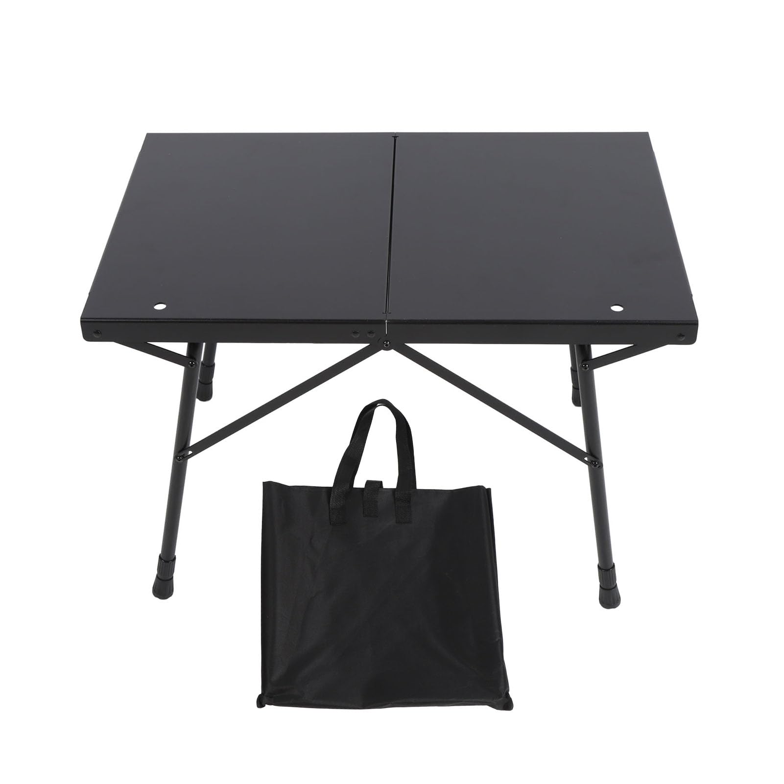 Table d'appoint de camping Omabeta pliante alu table pique-nique réglable noir