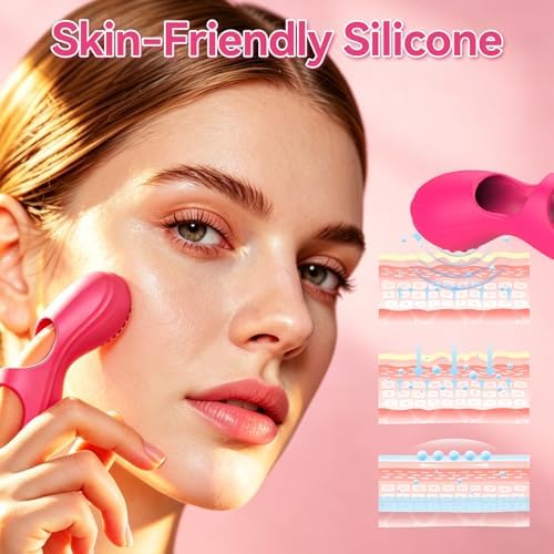 Multifunctional Finger Massager, Waterproof Rechargeable Portable Relaxation Mini Massage Tool(Rose red — 사진 3
