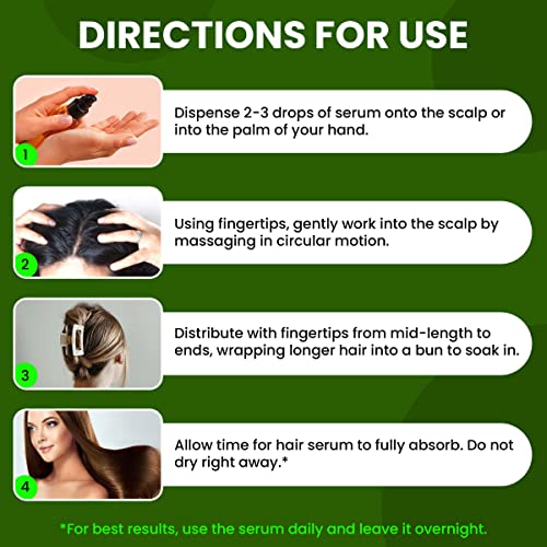 Biotin Hair Growth Serum - Biotin Serum & Hair Growth Oil And Hair Serum - Topical Hair Growth Product For Thicker Looking Hair Growth For Women & Men Hair Loss Serum - Biotin Oil By Pureauty Naturals #TOP5