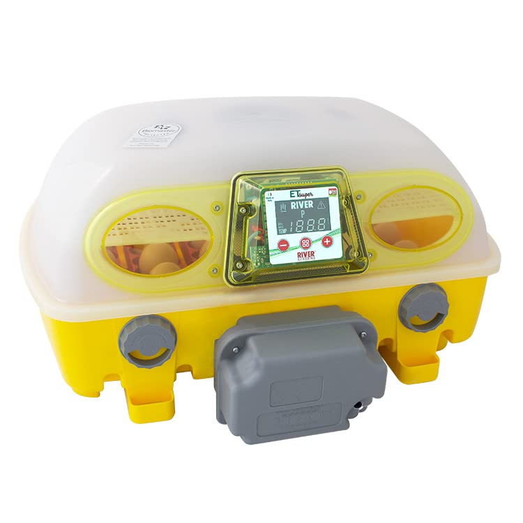 Incubadora digital ET24 SUPER con motor de giro OVOMATIC y con aditivo antibacteriano Biomaster™ - River Systems - Capacidad 24 huevos de tamaño mediano o 96 pequeños