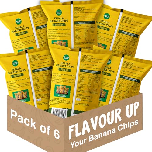 Image of Beyond Snack Nendran Kerala Banana Chips | Original Salted | Thin Crunchy Crispy Snack |600g (100g*6packs)