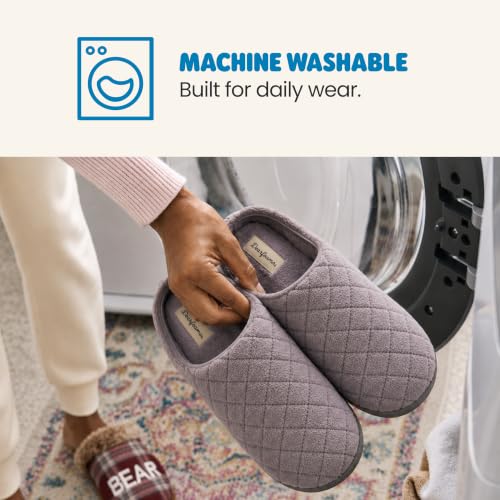Image of Leslie Terry Clog House Shoes with Memory Foam, Indoor Slippers with Wide Widths