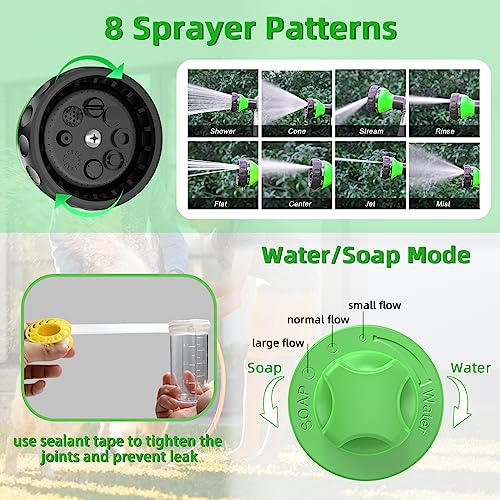 Pup Jet Dog Wash Hose Attachment, 8 Pieces Pet Bathing Tool Set includes Hose Nozzle 100cc Foam Sprayer, Pet Grooming Glove and Rubber Comb Brush for Showering Dog Horse, Car Wash and Watering Plants Pup Jet Dog Wash Hose Attachment, 8 Pieces Pet Bathing Tool Set includes Hose Nozzle 100cc Foam Sprayer, Pet Grooming Glove and Rubber Comb Brush for Showering Dog Horse, Car Wash and Watering Plants