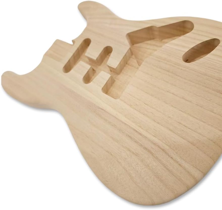 Unfinished Electric Guitar Body Blank wood paulownia wood SSH/SSS Style Replacement DIY (SSH Style)