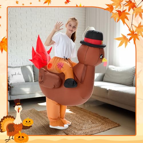 Disfraz Inflable de Pavo para Niños VioraWhite miniatura 7