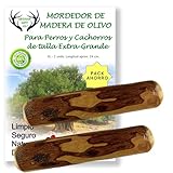 ARTISAN GIFT CO Mordedor, Palo de Madera de Olivo, Juguete para Perros (XL - 24cm) 2 unds