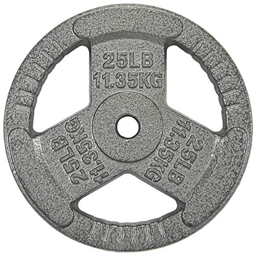 1-Inch Standard Cast Iron Weight Plate for Strength Training & Weightlifting, Multiple Sizes
