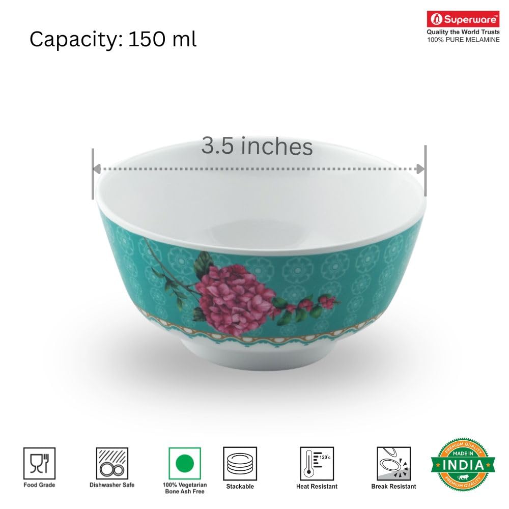 Superware | Pure Melamine | Katori Set – Olender 3.5” (6 nos.) | Stain Free, Glazed Finish — Amazon image 6