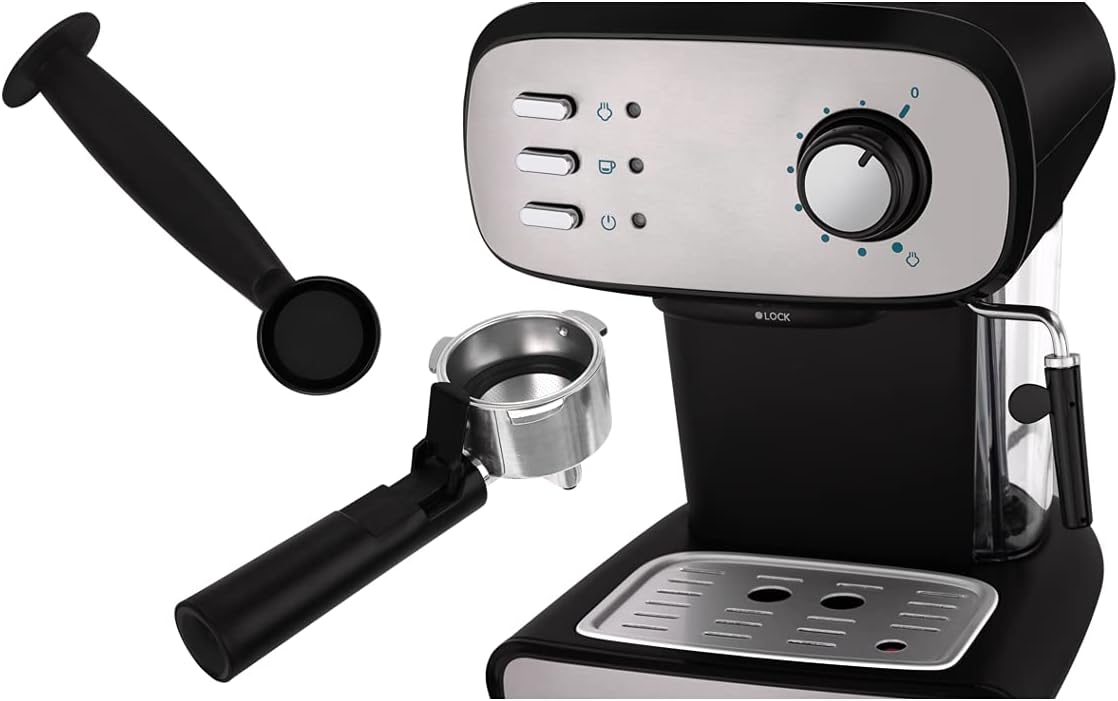 kubo Macchina da caffè espresso, pressione 15 bar, serbatoio acqua 1,2 l, 850 W, vaporizzatore per cappuccino o bevande con latte, pulizia facile kubo Macchina da caffè espresso, pressione 15 bar, serbatoio acqua 1,2 l, 850 W, vaporizzatore per cappuccino o bevande con latte, pulizia facile