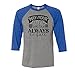 May Your Bobbin Always Be Full Three-Quarter Raglan Sleeve Baseball Shirt Unisex Medium Grey/Royal
