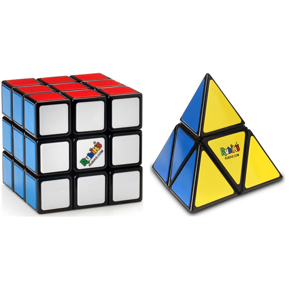 Rubik’s Cube | The Original 3x3 Colour-Matching Puzzle, Classic Problem-Solving Cube & Rubik’s Cube | Pyramid Pocket Colour-Matching Triangular Cubing Puzzle
