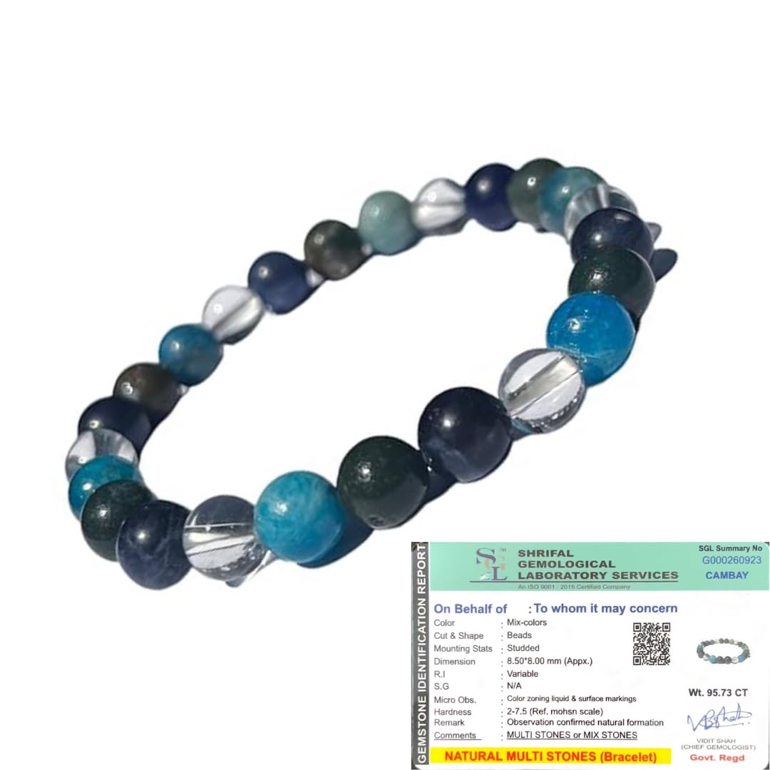 Golden Quartz - The Crystal Hub - Certified Weight Loss Crystal Bracelet Combinations of Clear Quartz, Blue Apatite, Sodalite, Blood Stone 8mm with Certificate 23 Beads Unisex (B0BMX8C4LN) Amazon Price History, Amazon Price Tracker