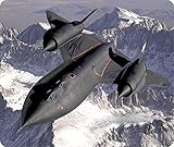 Mouse Pad SR-71 Lockheed Supersonic Fighter Aircraft Jet Fighter 1/8 Thick Fabric Topped Rubber Back Customizable by TYD Designs