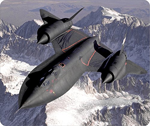 Mouse Pad SR-71 Lockheed Supersonic Fighter Aircraft Jet Fighter 1/8 Thick Fabric Topped Rubber Back Customizable by TYD Designs
