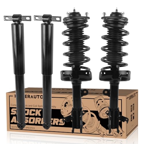 KUIPERAUTO 172542 172541 37316 Complete Front & Rear Struts Coil Spring Assembly Compatible for 2008-2010 Honda Odyssey 3.5L 4x Replacement Shock Absorbers