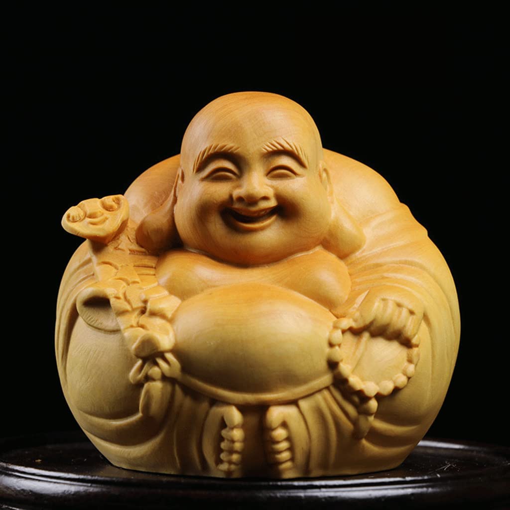 Amazon｜仏像 木彫り ミニ 七福神 布袋 様 置物 ツゲ製高級木彫り 木製