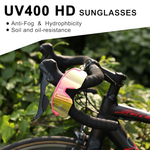 Image of BangLong Polarized Sports Sunglasses for Men Women UV400 Protection | TAC HD Lens, RX Insert Included, Lightweight Wrap-Around Design for Running Cycling Baseball Hiking