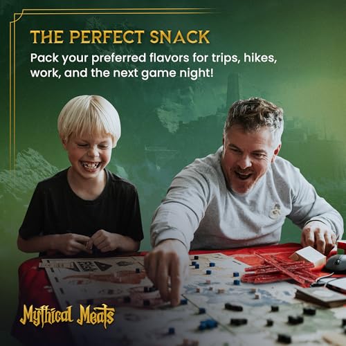 Mythical Meats Humanoid Exotic Game & Beef Sticks - Individually Wrapped Beef Jerky Sticks - Keto Friendly High Protein Meat Snack for Adults and Kids - Variety Pack of 10 Meat Sticks