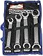 Extra Große 4 tlg Set offene Ringschlüssel Hydraulik-Rohr-Leitungsschlüssel Doppel-Ringschlüssel-Satz 17 bis 32 mm Bremsleitung Bremsen Hydraulik LKW Traktor