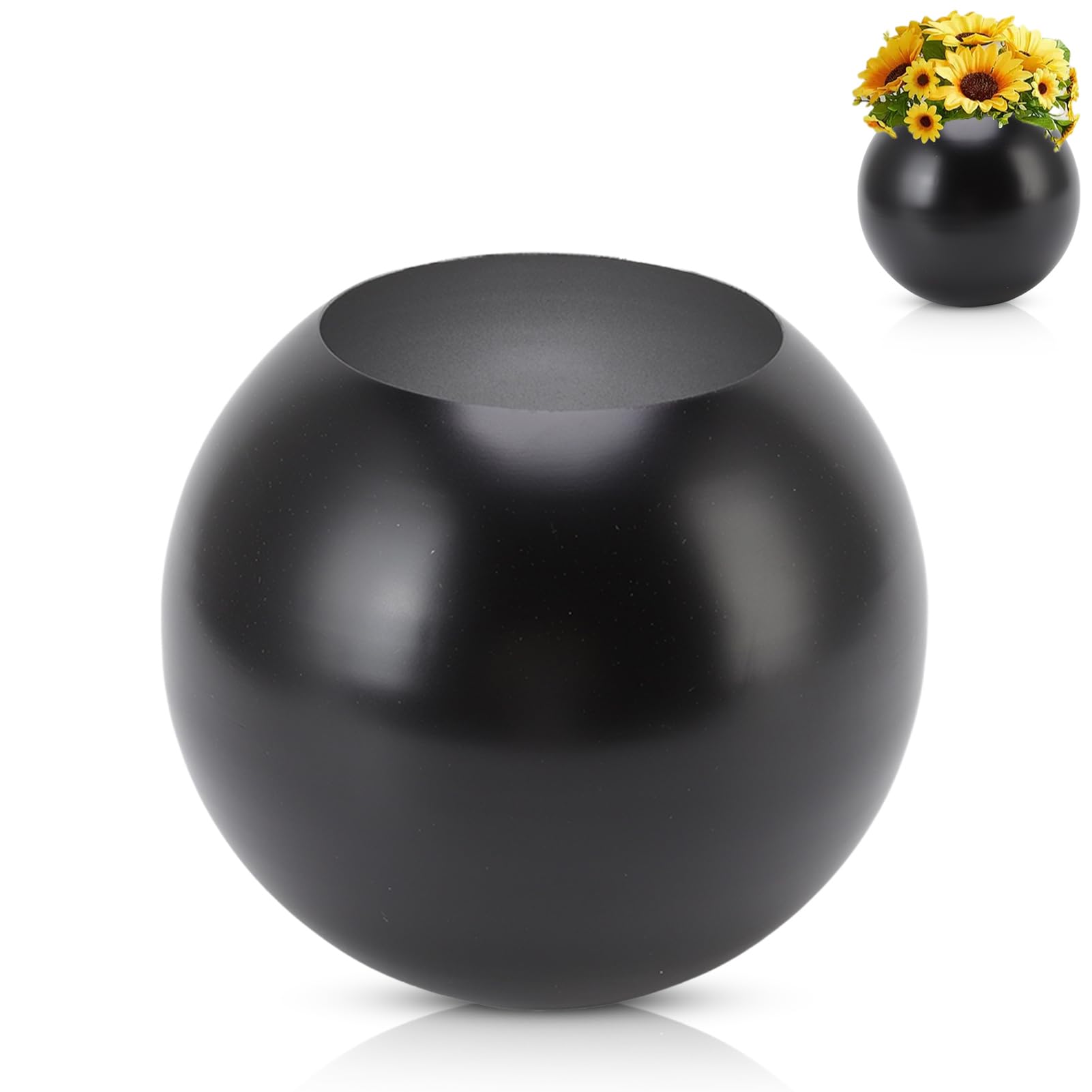 Vaso Decorativo Lungo A Stelo Singolo HERCHR In Acciaio Inox Oro - 26,2 Cm Per Fiori Secchi E Composizioni - 4