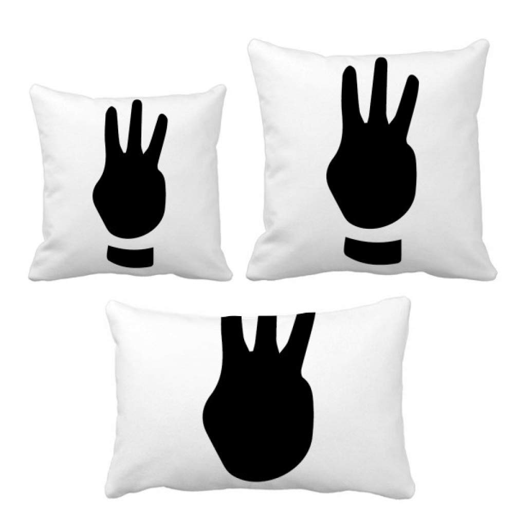 Coussins ensemble de 3 pour décoration de sofa cocooning