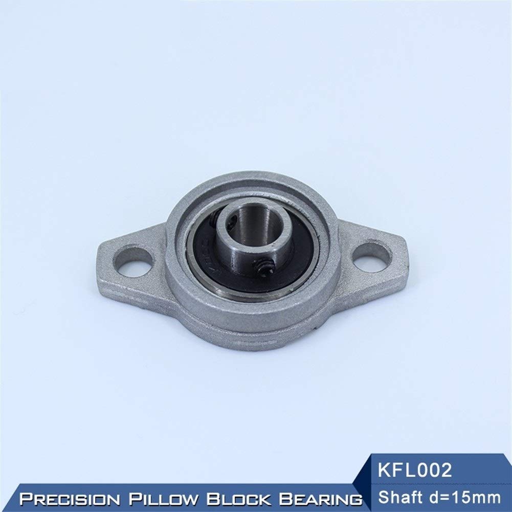 Bearing Housings KFL002 Mounted Bearing 15mm Shaft Diameter KFL Zinc Alloy Pillow Block Housing Flange Block Bearings KFL002 FL002 Pillow Block Bearings