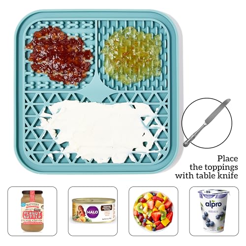 Lick Mat for Dogs and Cats(2 Pack) Easy to Clean Pet Slow Feeder with Suction Cups, Licking Pad for Anxiety Relief and Boredom Reduction Dishwasher Safe… Lick Mat for Dogs and Cats(2 Pack) Easy to Clean Pet Slow Feeder with Suction Cups, Licking Pad for Anxiety Relief and Boredom Reduction Dishwasher Safe…