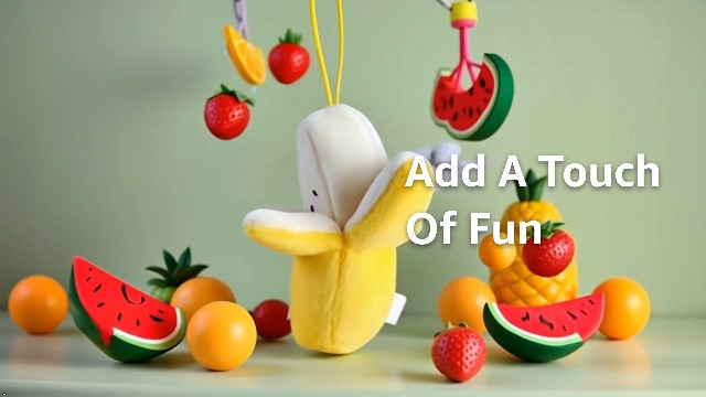 Amazon.com: SquarezhenBo Yellow Peeling Banana Keychain, BPlush