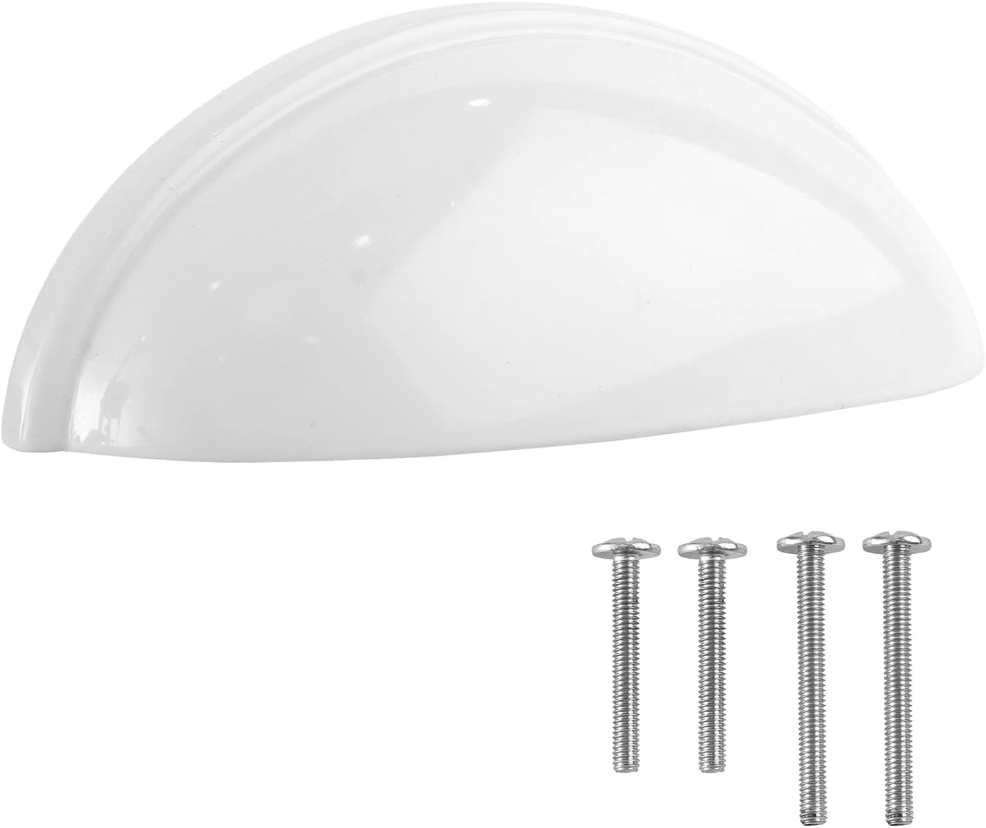FIGO HOME Cup Drawer Pulls – 10 Pack – White Cabinet Handles 3 Inch – White Cabinet Pulls – Cabinet Cup Pulls for Cabinets and Drawers – Cup Pulls for Drawers, Furniture & Kitchen Cabinet Hardware