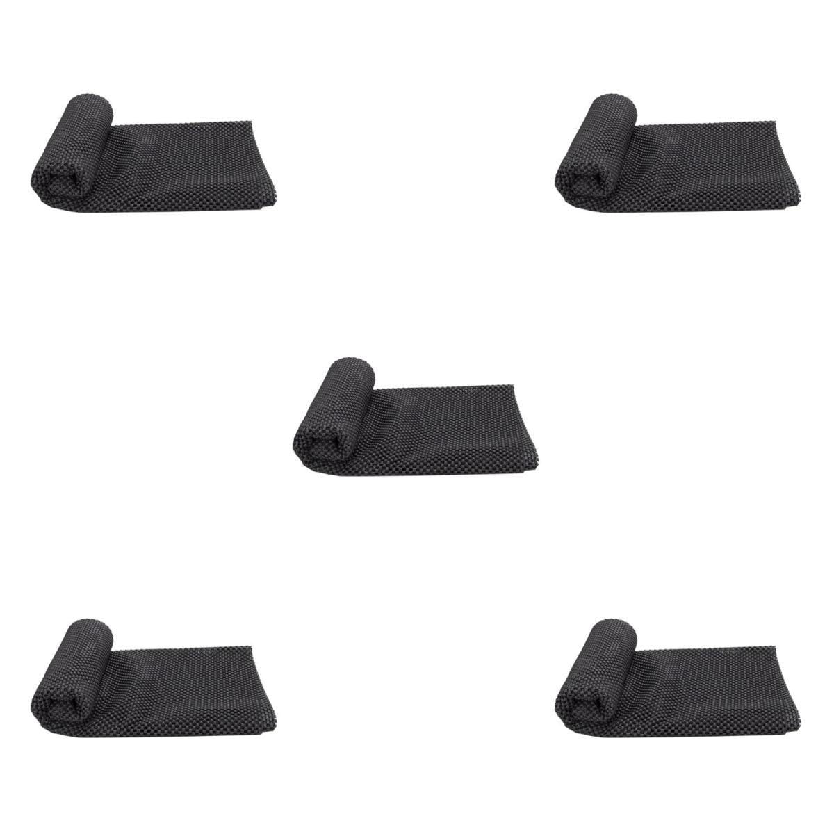 Amosfun 5 Pièces Tapis Antidérapant à Bord Tapis De Voiture Cargaison Universel Tapis De Sol pour Voitures Tapis De Sol De Voiture Nattes Tapis De Coffre De Toit Noir PVC