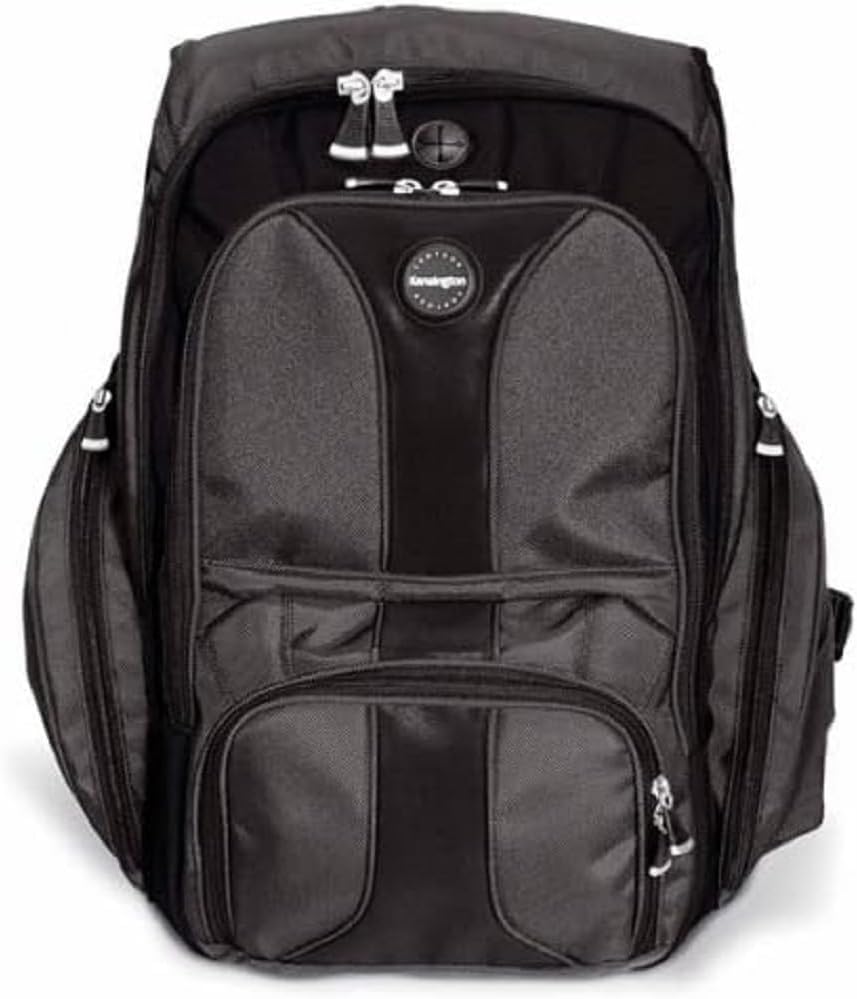 Kensington Contour Laptop Bag - 15.6 Inch Laptop Backpack for Men & Women, Ergonomic, Water Resistant and has SnugFit Protection System, Black (1500234)