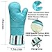 RED LMLDETA Heat Resistant 550 Degree Oven mitt, Silicone Oven Hot Mitts - 1 Pair, Extra Long Professional Baking Oven Gloves - Food Safe,Pot Holders Cooking,Grilling,Kitchen (Blue Mittens)