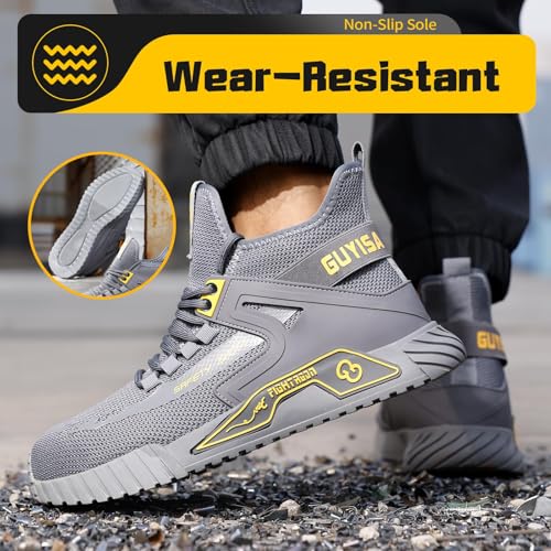 Image of Steel Toe Shoes for Men Work Safety Industrial Protective Men's Work Shoes for Construction Comfortable Lightweight Warehouse Factory