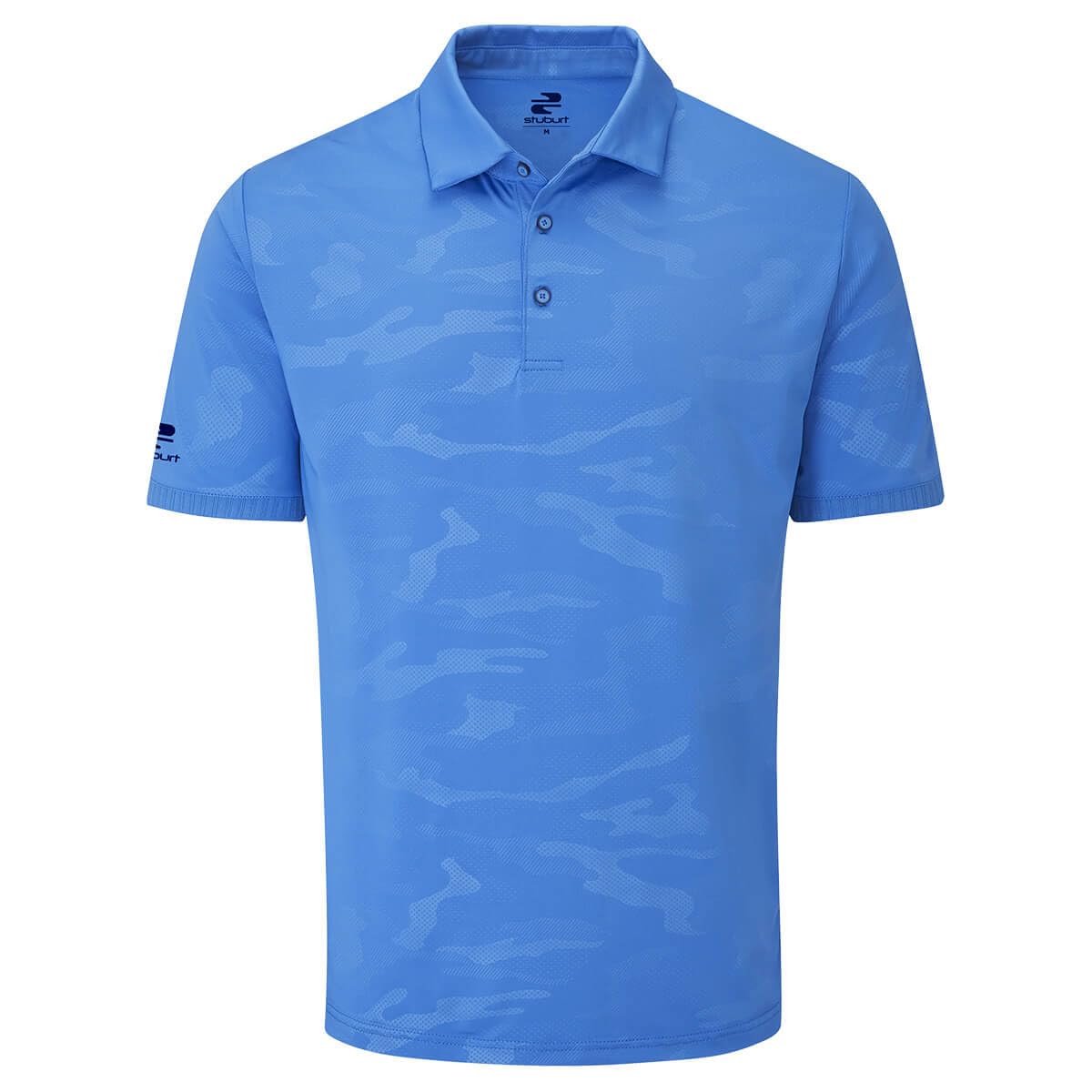 Stuburt Golf Mens Dipper Breathable Polo Shirt - Blue - XL