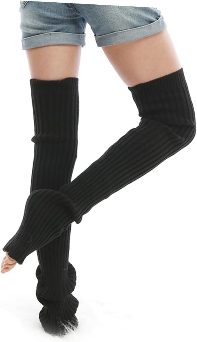 Leg Socks Leg Sleeve for Women Knitted Leg Warmers Knit Leg Warmers Girl Cotton Stockings Yoga Leg
