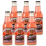 Rocket Fizz Rowdy Roddy Piper Bubble Gum Soda Flavor | Cane Sugar | Craft Soda Pop Drinks | 12 oz in Glass Bottle (6 Pack)