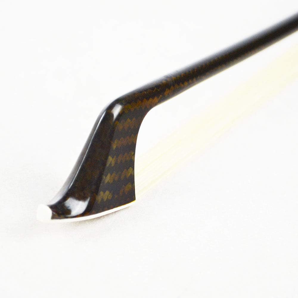 French Style Golden Diamond Carbon Fiber Bass Bow 4/4 Size 140BF VINGOBOW Master Level Parisian Eyes Ebony Frog Well Balanced Sweet Sound Mongolian Horse Hair