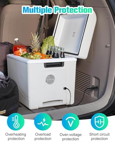 12V/24V 10A Kfz-Kühlbox Ersatzkabel, 120W Zigarettenanzünder Stromkabel Ladekabel für Auto Kühlbox Mini Kühlschrank, Tragbarer Netzkabel Mobicool CoolBox Gefrierschrank, 2M Schwarz