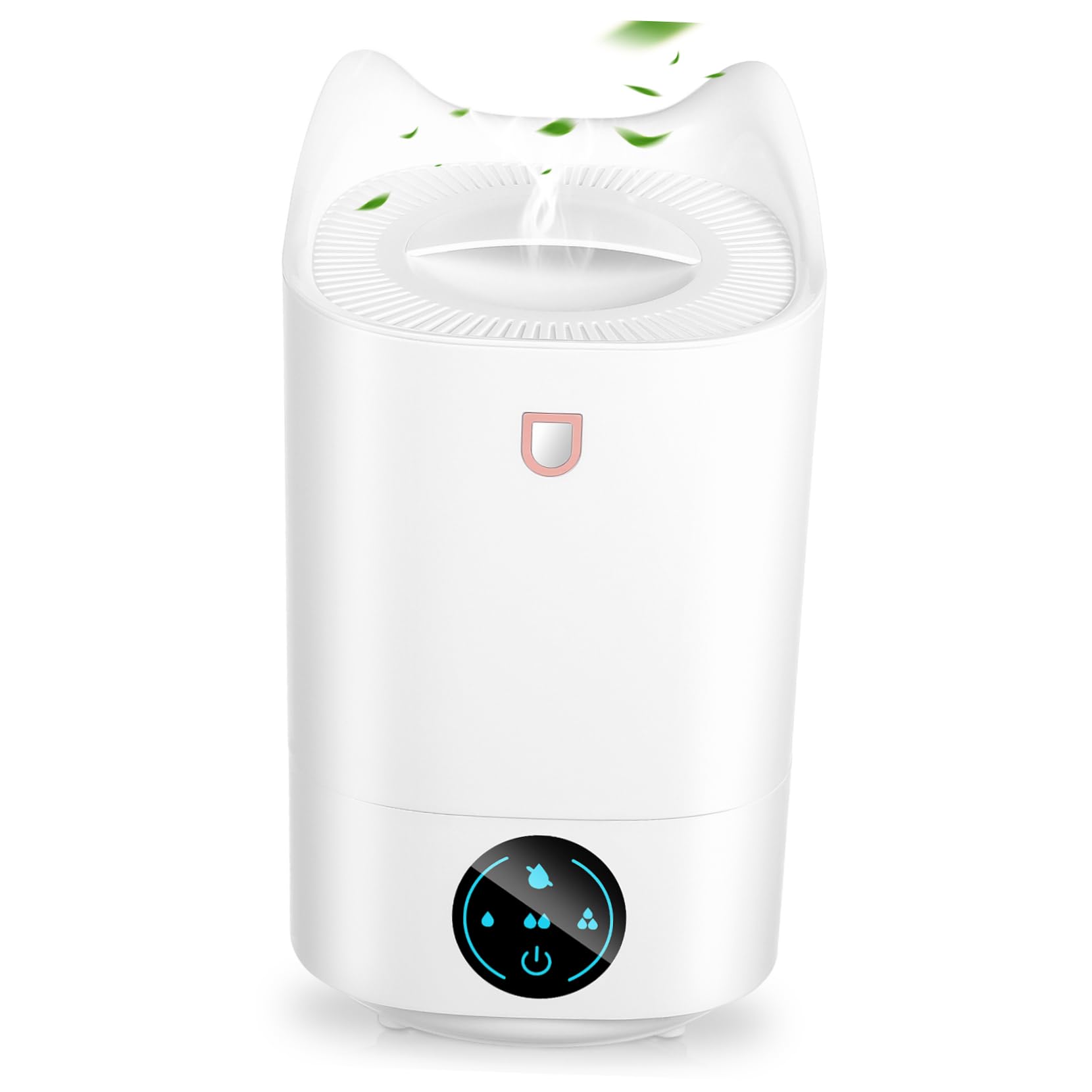 Umidificatore 3, 1 l Bianco in Plastica per Stanze Piccole | Funzionamento Silenzioso, Pannello Touch Intuitivo, Design Minimalista e Portatile