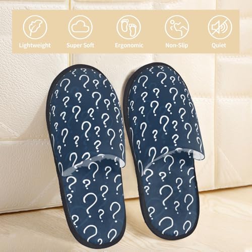 Question Marks Print Women Slippers Home Furry Shoes Keep Men Couples Shoes Warm For Women-3