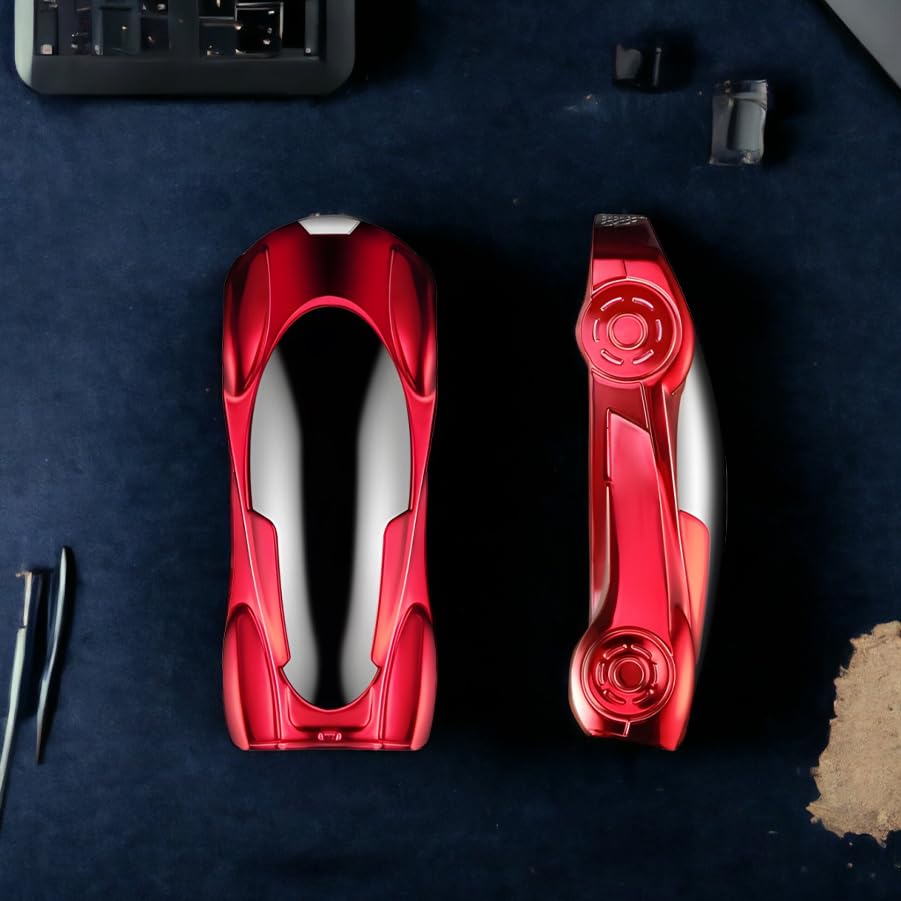 Encendedor de butano con forma de auto deportivo rojo miniatura 6