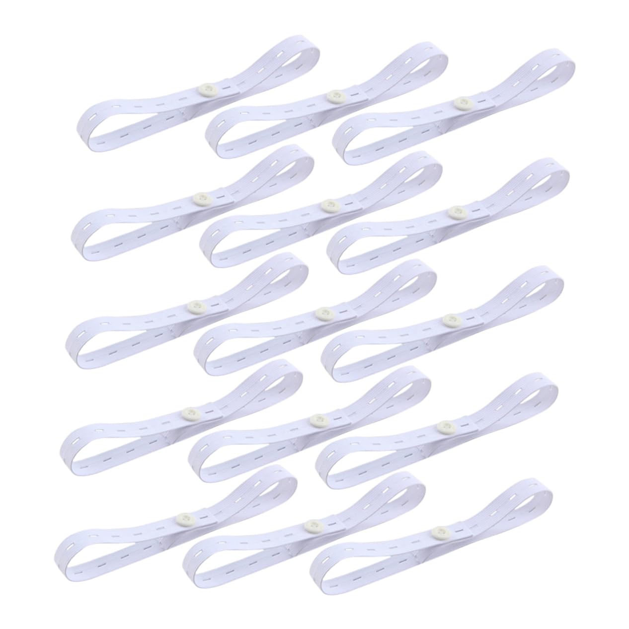 BESTonZON 15 Pièces bouton de couche couche pour ceinture reglable élastique elastic couches ceinture de fixation de couche boucle de fixation de couche blanche