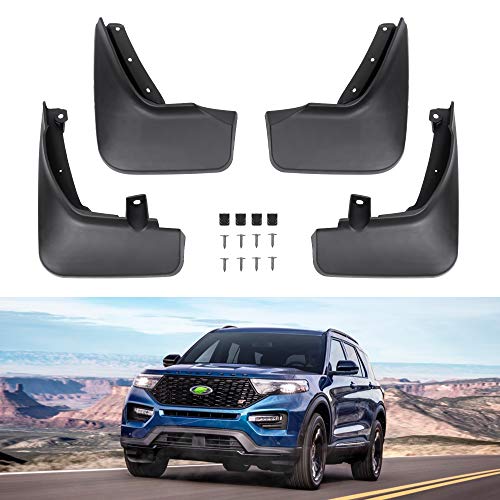 Image of Autorder Mud Flpas Splash Guards for Ford Explorer 2020-2025 2026 Accessories Mudflap Fender Flares Front and Rear Mud Guard Set 4PCS